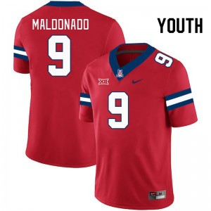 Youth Gunner Maldonado Red Arizona Wildcats #9 Big 12 Conference Jersey 815695-626