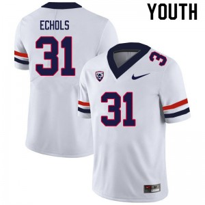 Youth Hunter Echols White Arizona #31 Jersey 433870-861