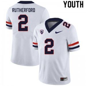 Youth Isaiah Rutherford White Arizona Wildcats #2 Jersey 267866-880