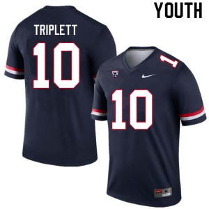 Youth Jabar Triplett Navy University of Arizona #10 Jersey 208285-831