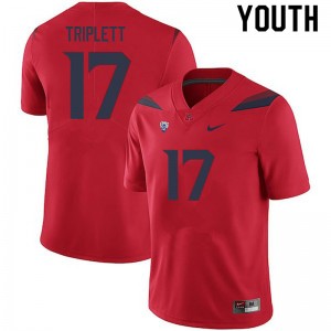 Youth Jabar Triplett Red Arizona #17 Jersey 114134-467
