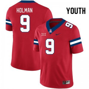 Youth Jackson Holman Red University of Arizona #9 Big 12 Conference Jersey 651170-466