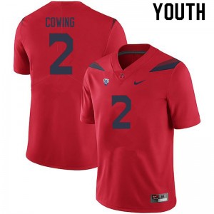 Youth Jacob Cowing Red Arizona #2 Jersey 994928-511