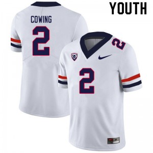 Youth Jacob Cowing White University of Arizona #2 Jersey 857925-545