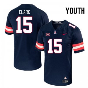 Youth Jaden Clark Navy Wildcats #15 Big 12 Conference Jersey 571472-690