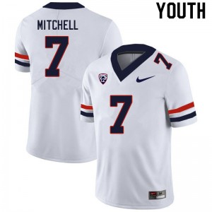 Youth Jaden Mitchell White Wildcats #7 Jersey 296796-607