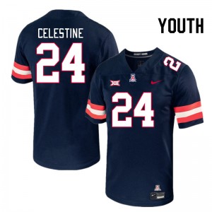 Youth Jai-Ayviauynn Celestine Navy Arizona Wildcats #24 Big 12 Conference Jersey 469691-223