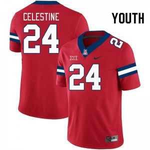 Youth Jai-Ayviauynn Celestine Red Arizona #24 Big 12 Conference Jersey 348934-185