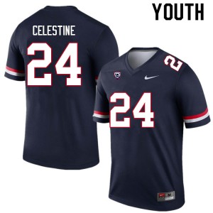 Youth Jai-Ayviauynn Celestine Navy University of Arizona #24 Jersey 205792-397