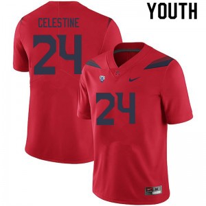Youth Jai-Ayviauynn Celestine Red Arizona #24 Jersey 705556-938