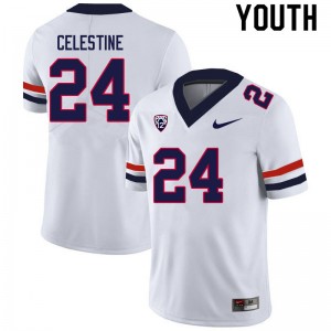 Youth Jai-Ayviauynn Celestine White Wildcats #24 Jersey 191118-390