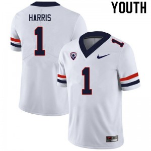 Youth Jalen Harris White Wildcats #1 Jersey 387216-129