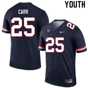 Youth Javione Carr Navy University of Arizona #25 Jersey 595385-682