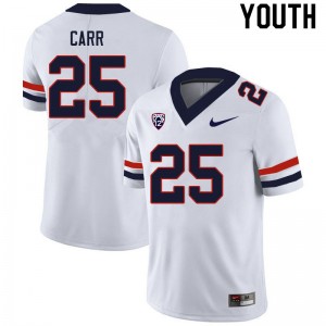 Youth Javione Carr White Arizona Wildcats #25 Jersey 643473-238