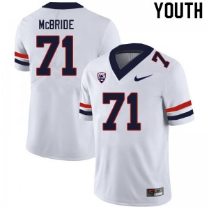 Youth Jaxon McBride White Arizona #71 Jersey 587172-486