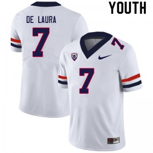 Youth Jayden de Laura White Wildcats #7 Jersey 786590-320