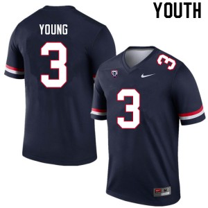 Youth Jaydin Young Navy Arizona Wildcats #3 Jersey 973520-806