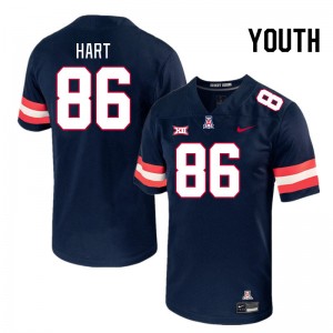 Youth John Hart Navy Arizona Wildcats #86 Big 12 Conference Jersey 841697-592