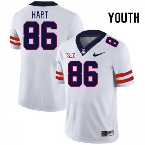 Youth John Hart White University of Arizona #86 Big 12 Conference Jersey 670201-181