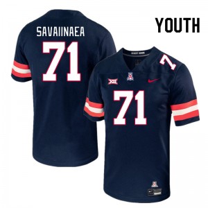 Youth Jonah Savaiinaea Navy Arizona #71 Big 12 Conference Jersey 289782-287