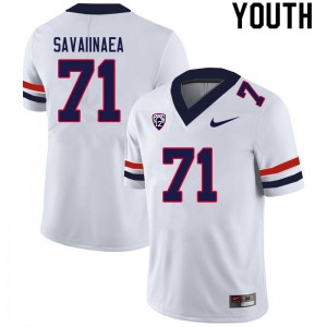 Youth Jonah Savaiinaea White Arizona #71 Jersey 554886-512