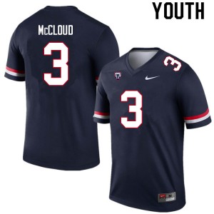 Youth Jordan McCloud Navy Arizona #3 Jersey 156500-165