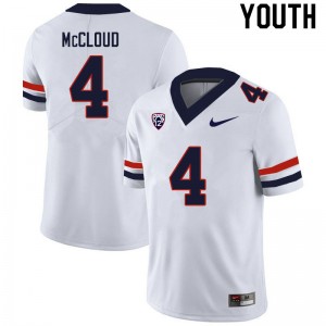 Youth Jordan McCloud White Arizona #4 Jersey 898951-729
