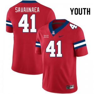 Youth Julian Savaiinaea Red Arizona #41 Big 12 Conference Jersey 833813-667