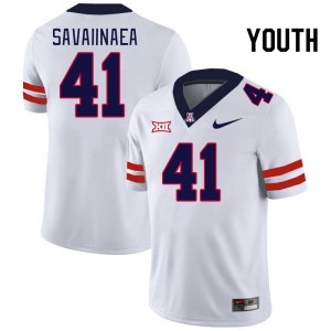 Youth Julian Savaiinaea White Arizona #41 Big 12 Conference Jersey 352142-283