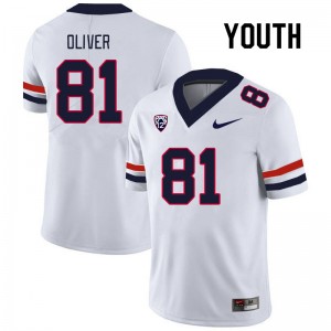 Youth Julius Oliver White Arizona Wildcats #81 Jersey 515405-483