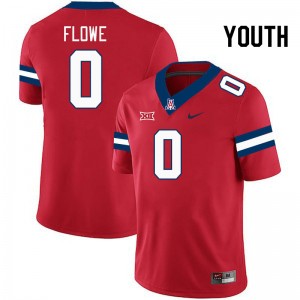 Youth Justin Flowe Red Arizona Wildcats #0 Big 12 Conference Jersey 420073-304