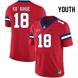 Youth Kamuela Ka'aihue Red University of Arizona #18 Big 12 Conference Jersey 785010-432
