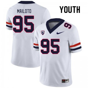 Youth Keanu Mailoto White University of Arizona #95 Jersey 187833-500
