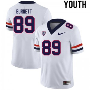Youth Keyan Burnett White Arizona #89 Jersey 413072-377