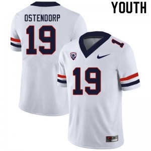 Youth Kyle Ostendorp White University of Arizona #19 Jersey 665312-518