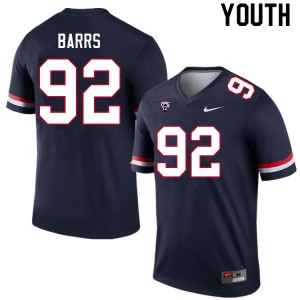 Youth Kyon Barrs Navy Arizona Wildcats #92 Jersey 803140-222
