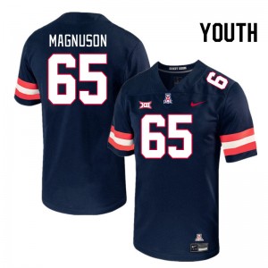 Youth Leif Magnuson Navy Wildcats #65 Big 12 Conference Jersey 323255-362