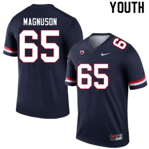 Youth Leif Magnuson Navy University of Arizona #65 Jersey 872811-400