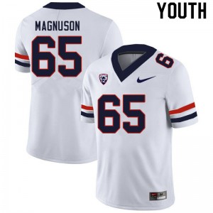 Youth Leif Magnuson White Arizona Wildcats #65 Jersey 143063-909