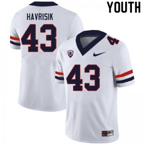 Youth Lucas Havrisik White Wildcats #43 Jersey 565561-960