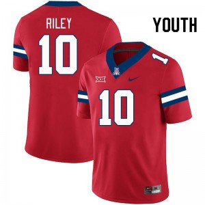 Youth Malachi Riley Red University of Arizona #10 Big 12 Conference Jersey 693714-398