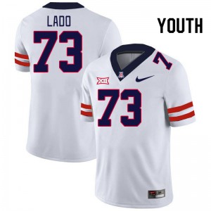 Youth Matthew Lado White Arizona Wildcats #73 Big 12 Conference Jersey 599622-274