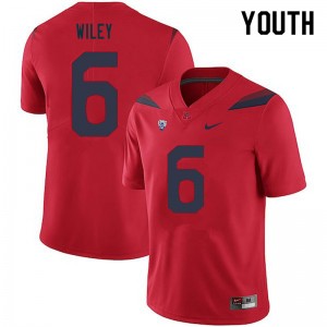 Youth Michael Wiley Red University of Arizona #6 Jersey 593360-299