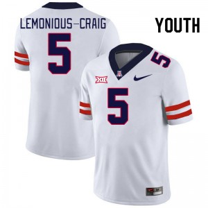 Youth Montana Lemonious-Craig White Wildcats #5 Big 12 Conference Jersey 508536-876