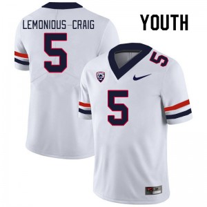 Youth Montana Lemonious-Craig White Arizona Wildcats #5 Jersey 676845-736