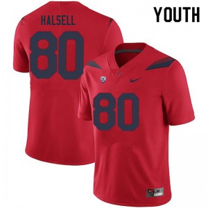 Youth Nathan Halsell Red Arizona #80 Jersey 145582-794