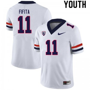 Youth Noah Fifita White Arizona Wildcats #11 Jersey 301348-990