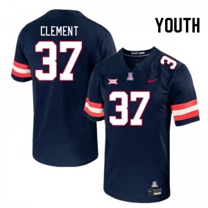 Youth Nolan Clement Navy Arizona #37 Big 12 Conference Jersey 968184-913