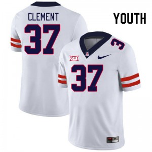 Youth Nolan Clement White Arizona Wildcats #37 Big 12 Conference Jersey 112135-849