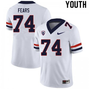 Youth Paiton Fears White Wildcats #74 Jersey 534041-888